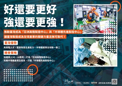 推動台灣成為-亞洲高階製造中心-與-半導體先進製程中心宣導海報