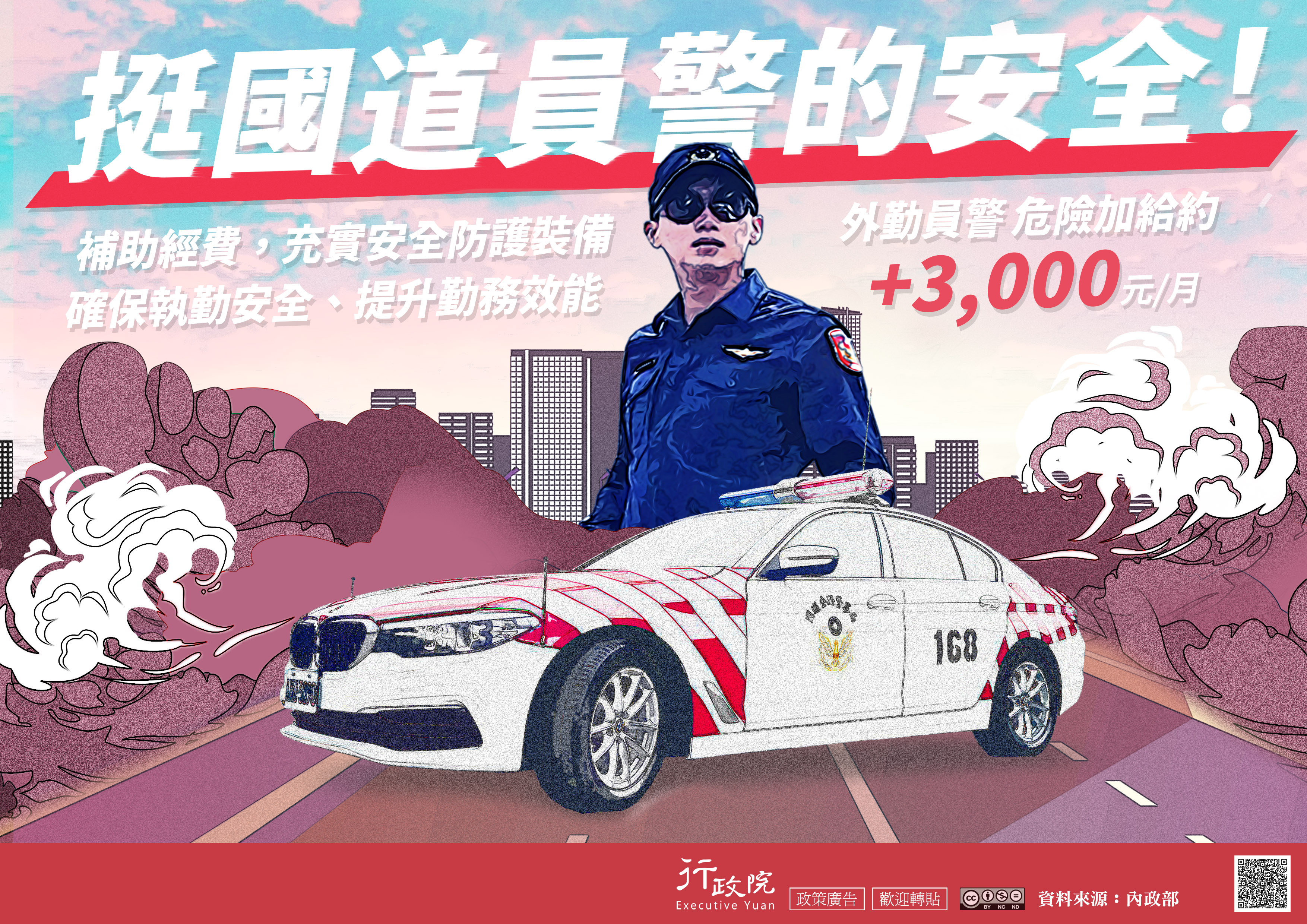 提升國道員警執勤安全宣導海報