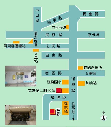 臺灣屏東地方檢察署地圖