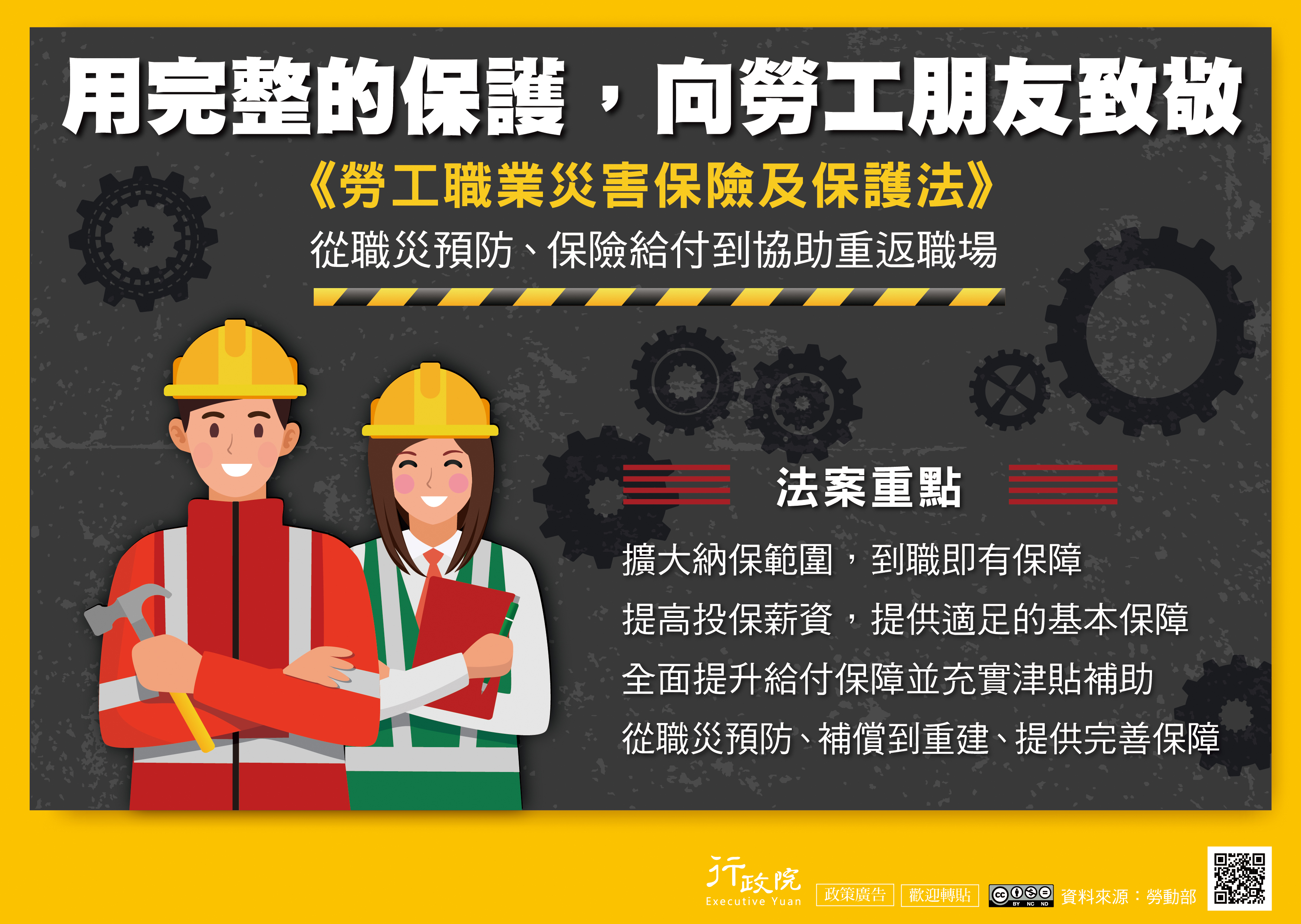 勞工職業災害保險及保護法宣導海報