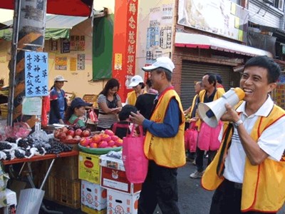 內埔龍泉傳統市場反賄宣導照片