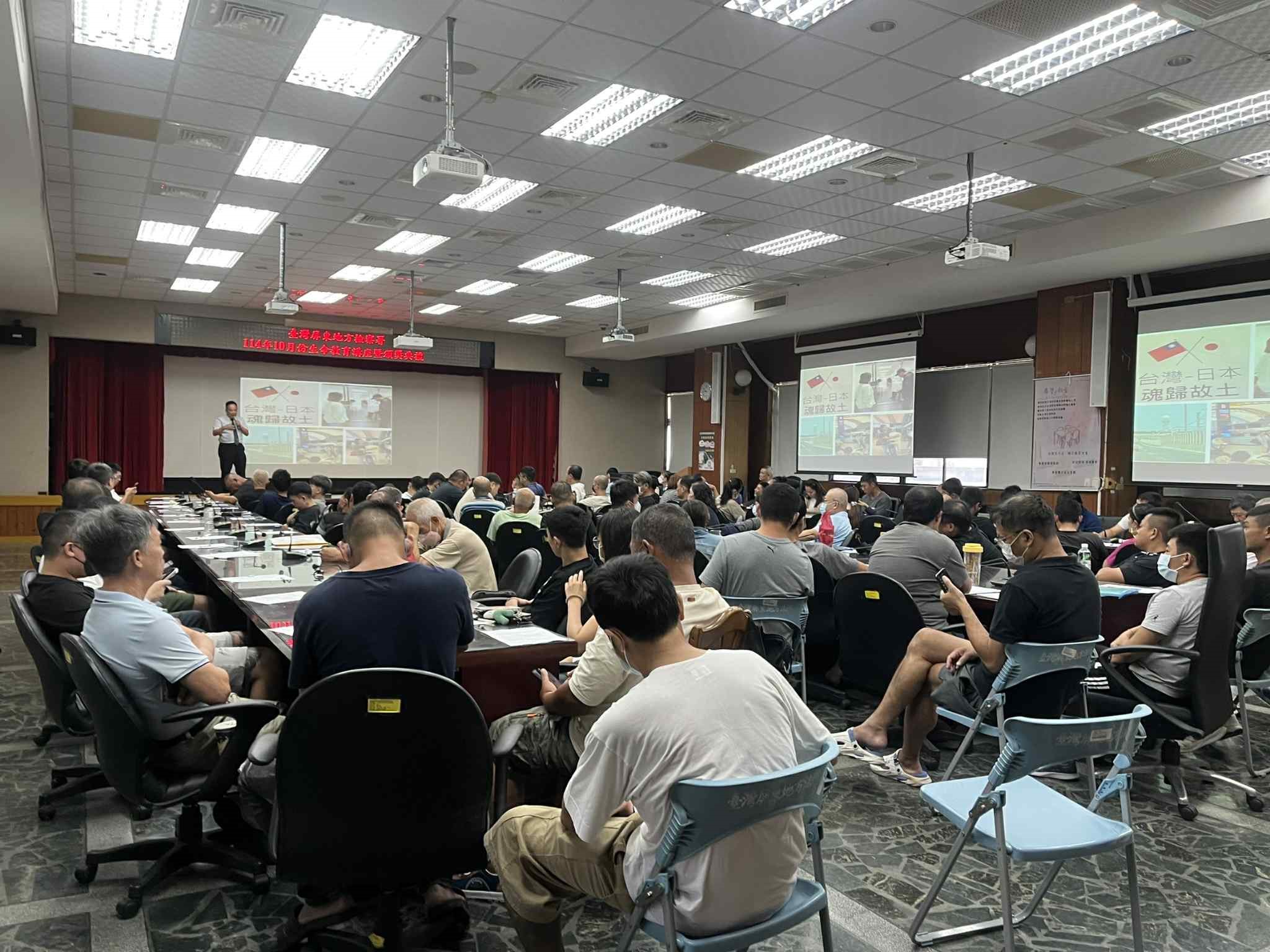 慈濟黃明朝師兄分享生命奮鬥故事及鼓勵大家多從事志工幫助他人
